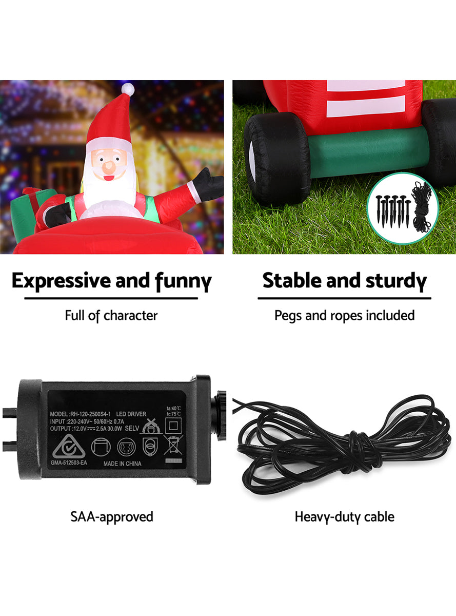 Santa in Truck 260cm Inflatable Christmas Decoration - Information Image 3