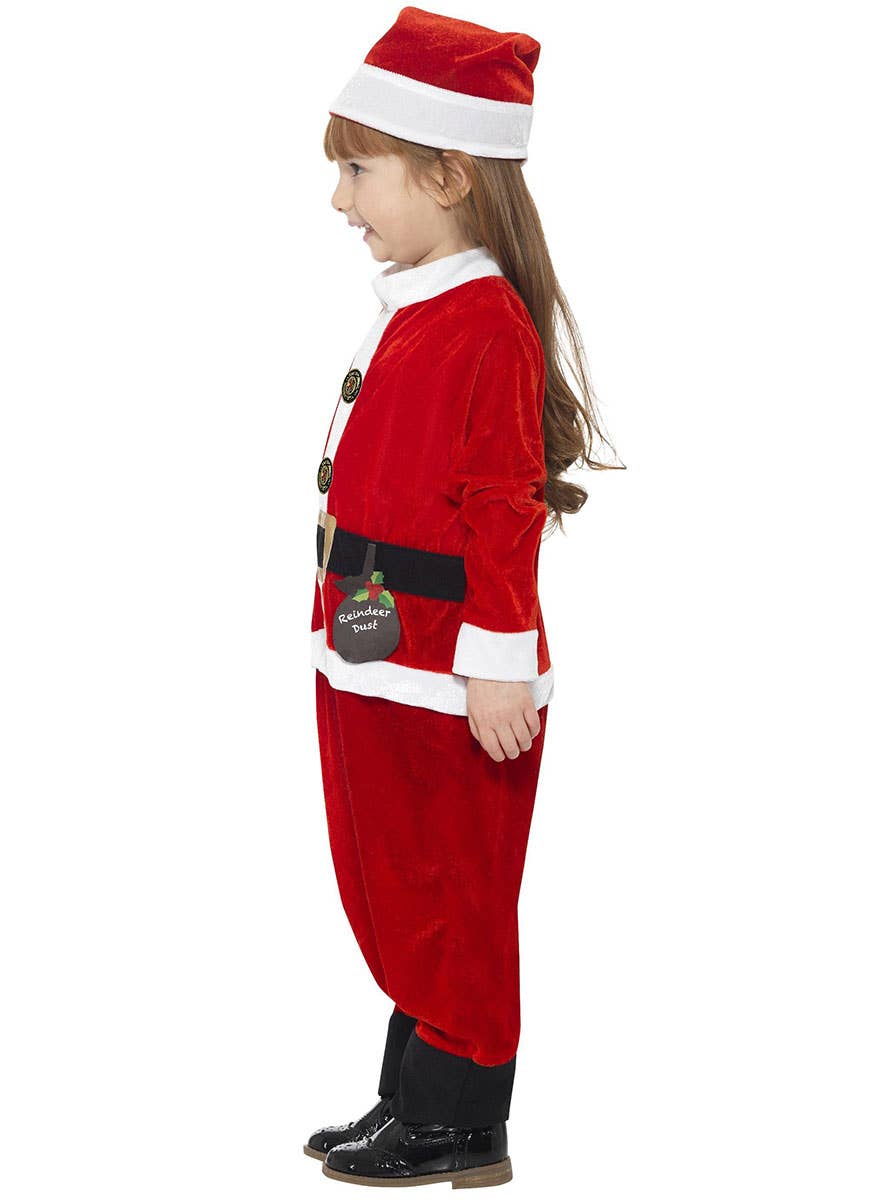 Image of Santa Cutie Toddler Girls Christmas Costume - Side View
