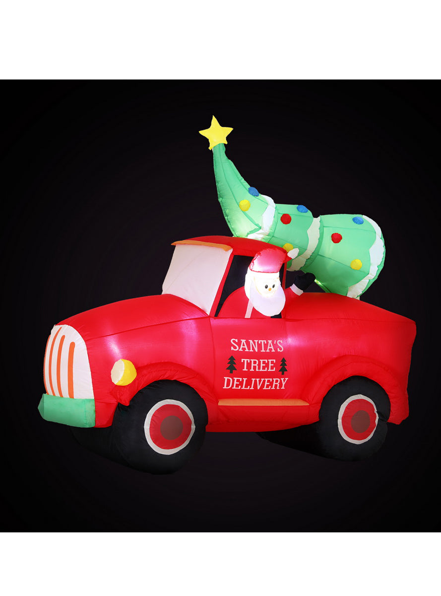 Santa’s Tree Delivery 160cm Inflatable Christmas Decoration - Alternate Image 2