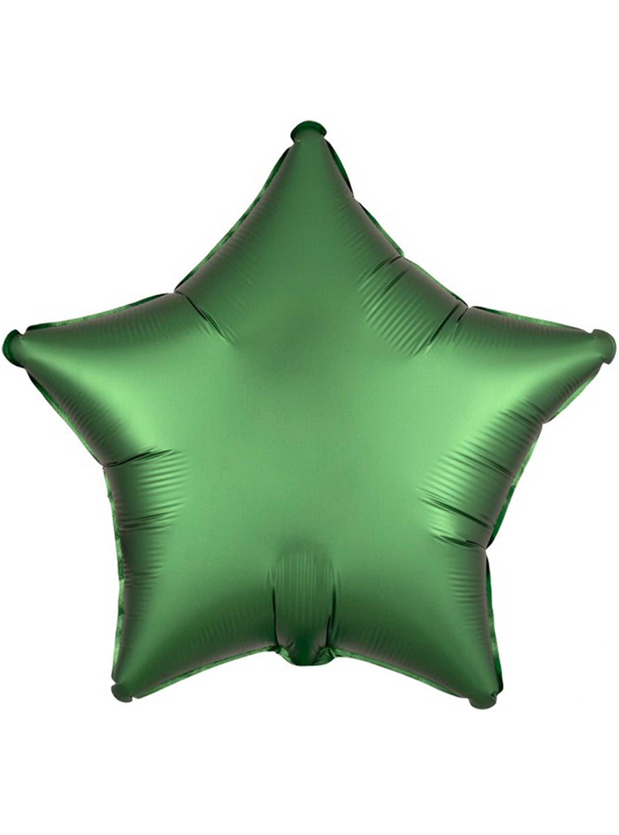 Satin Luxe Emerald Green Foil 45cm Star Balloon - Main Image