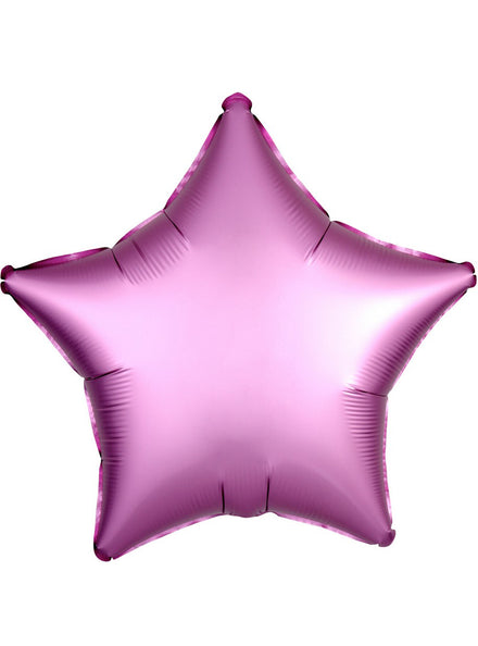 Satin Luxe Flamingo Pink Foil 45cm Star Balloon - Main Image