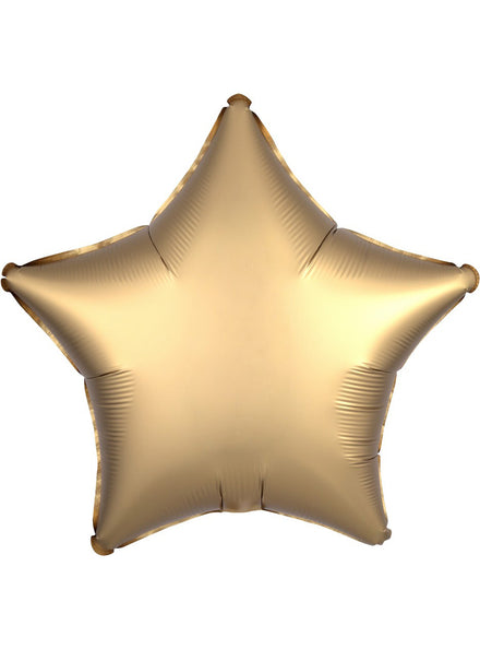 Satin Luxe Gold Sateen Foil 45cm Star Balloon - Main Image