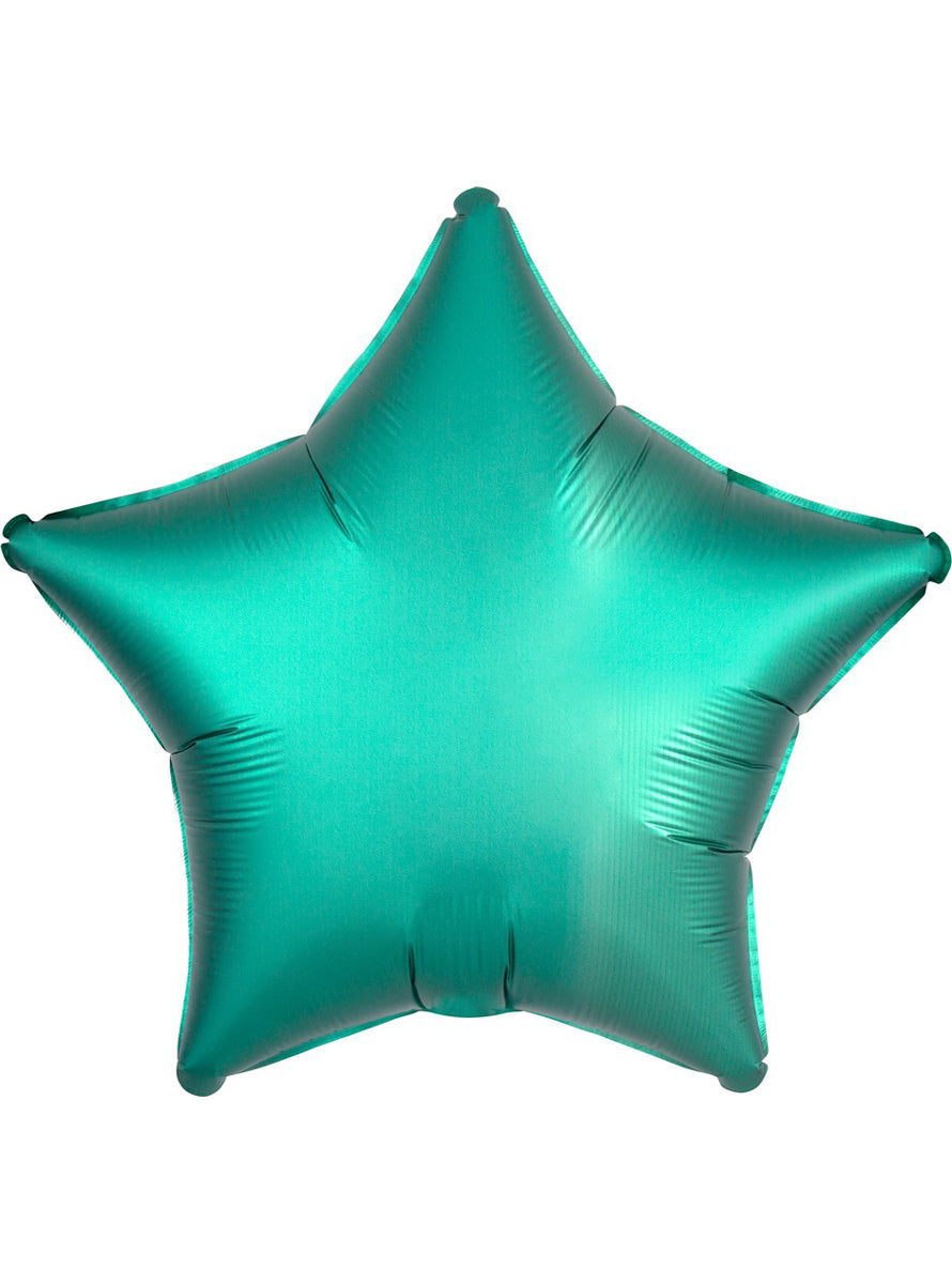 Satin Luxe Jade Green Foil 45cm Star Balloon - Main Image