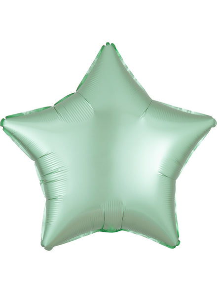 Satin Luxe Mint Green Foil 45cm Star Balloon - Main Image