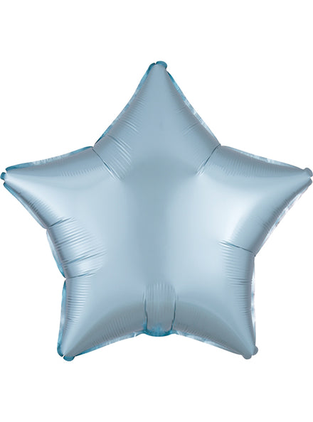 Satin Luxe Pastel Blue Foil 45cm Star Balloon - Main Image