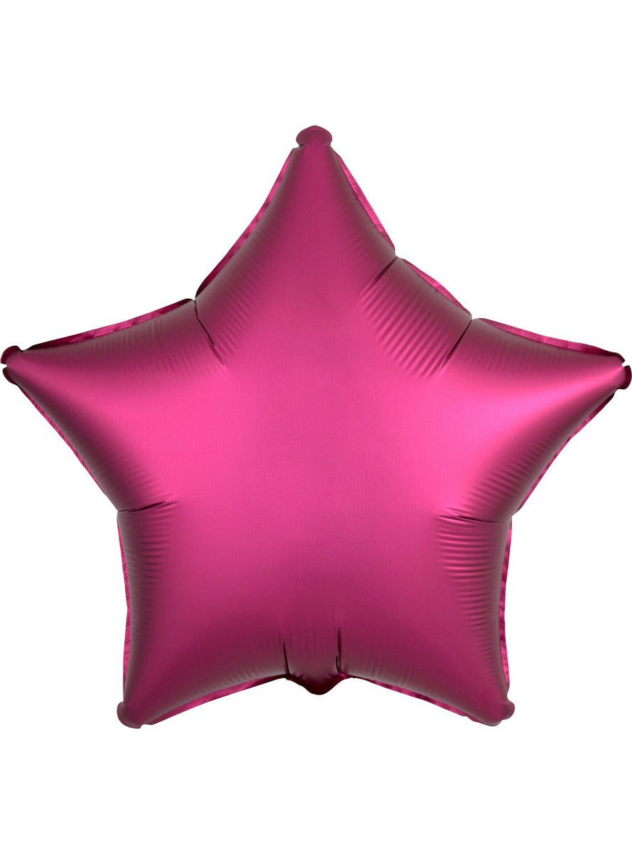 Satin Luxe Pomegranate Red Foil 45cm Star Balloon - Main Image