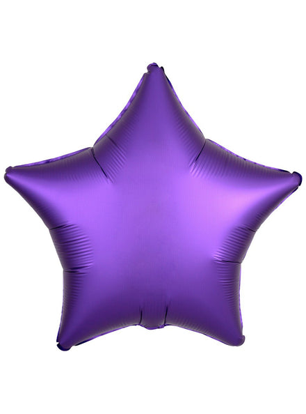 Satin Luxe Royal Purple Foil 45cm Star Balloon - Main Image