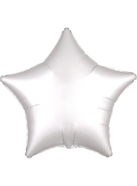 Satin Luxe White Foil 45cm Star Balloon - Main Image