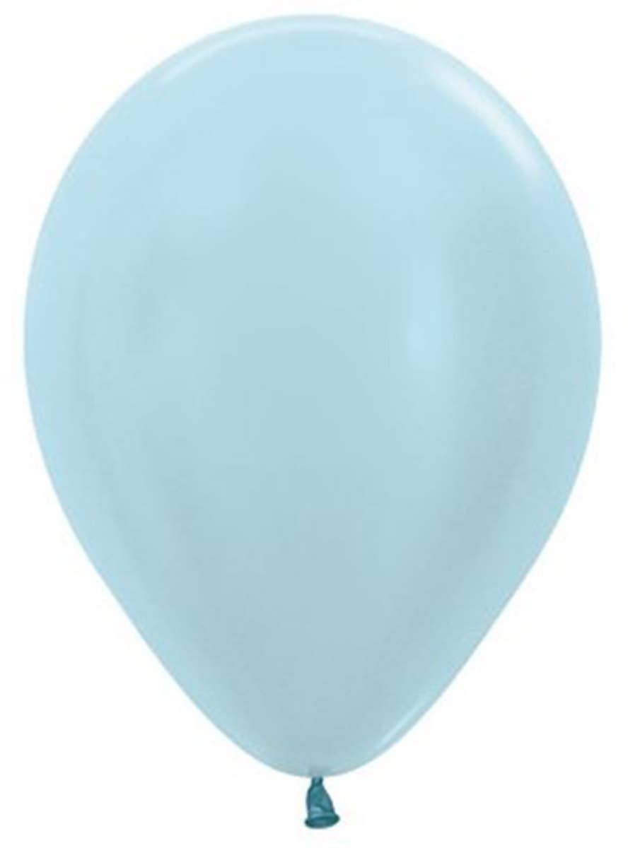 Image of Satin Pearl Blue Single 30cm Latex Balloon