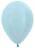 Image of Satin Pearl Blue Single Small 12cm Air Fill Latex Balloon