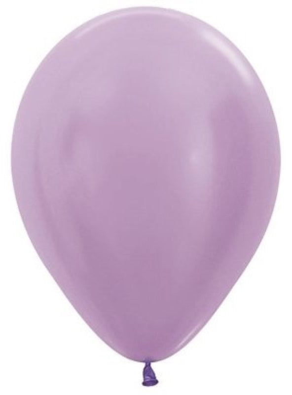 Satin Pearl Lilac 30cm Single Latex Balloon - Main Image
