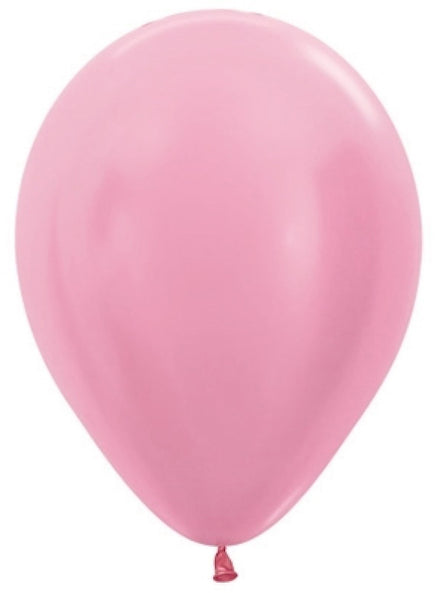 Satin Pearl Pink 30cm Single Latex Balloon - Main Image