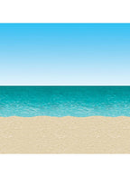 Image of Scenic Ocean Beach Wall Backdrop Decoration - Main Image