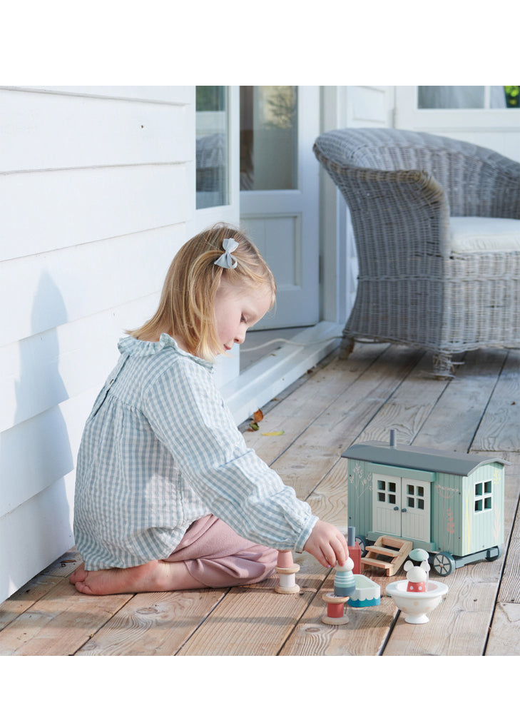 Secret Meadow Shepherds Hut Childrens Wooden Toy Set - Lifestyle Image 2