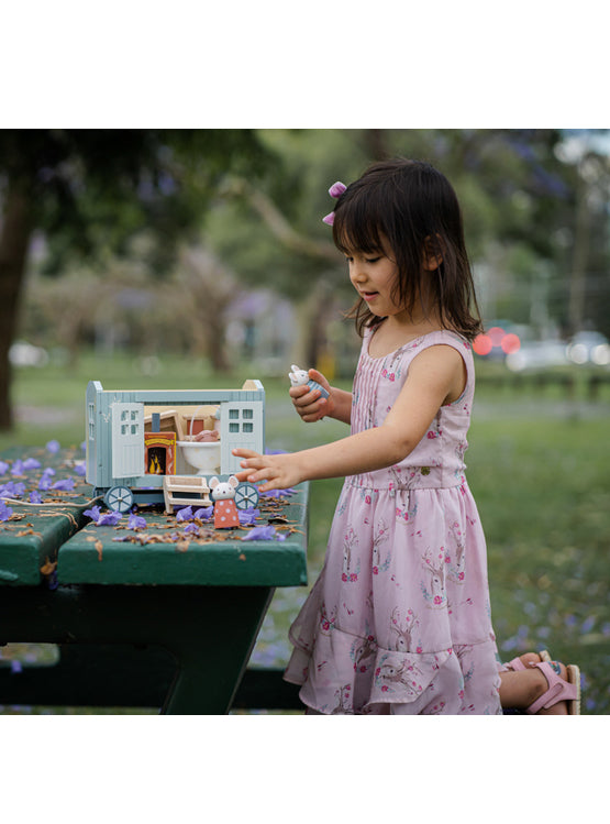 Secret Meadow Shepherds Hut Childrens Wooden Toy Set - Lifestyle Image 6