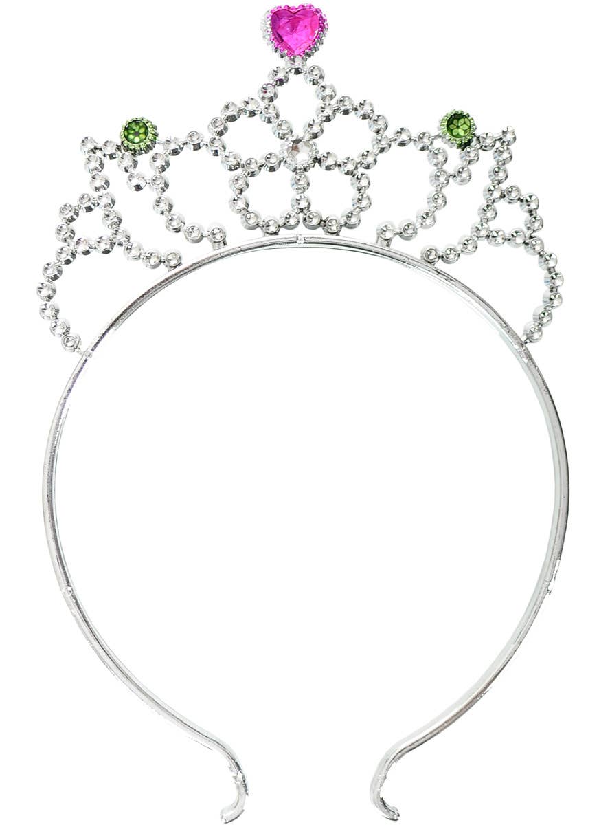 Image of Flower Princess Set of 4 Silver Tiara Party Favours - Close Image