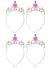 Image of Set of 4 Silver Heart Princess Tiara Party Favours - Main Image