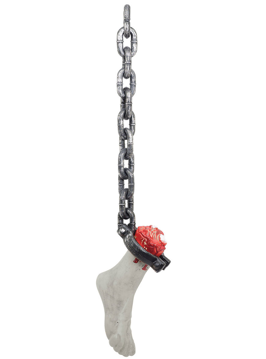 Hanging Severed Zombie Foot Halloween Decoration - Main Image