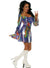 Metallic Purple 1970s Womens Disco Costume