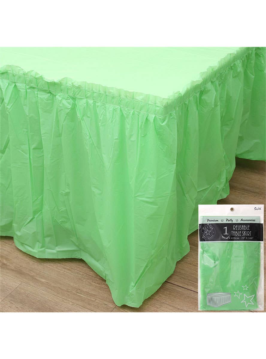 Image of Shamrock Green 426cm Plastic Table Skirt
