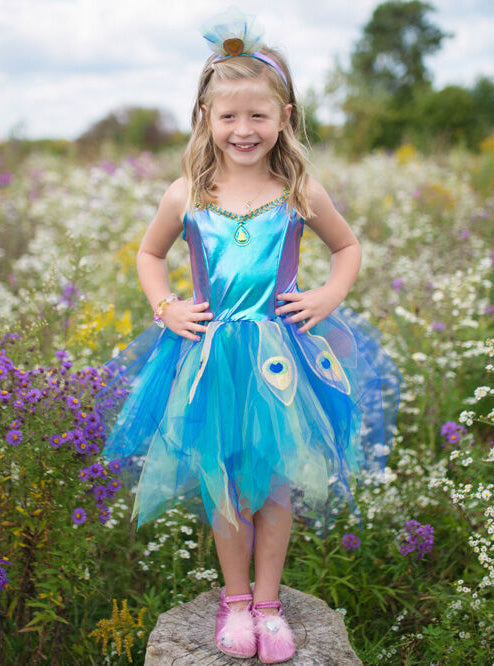 Shimmer Girls Peacock Tutu Costume - Lifestyle Image 1