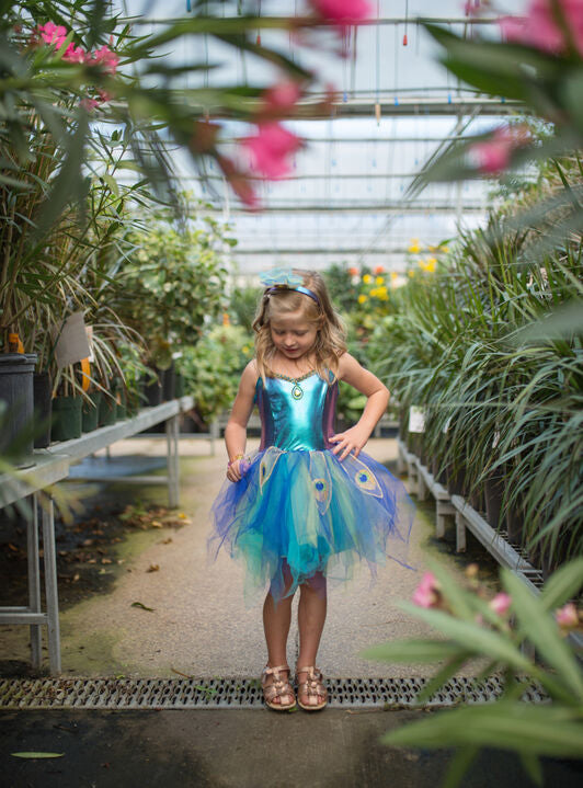 Shimmer Girls Peacock Tutu Costume - Lifestyle Image 3
