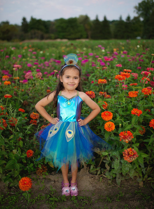 Shimmer Girls Peacock Tutu Costume - Lifestyle Image 5
