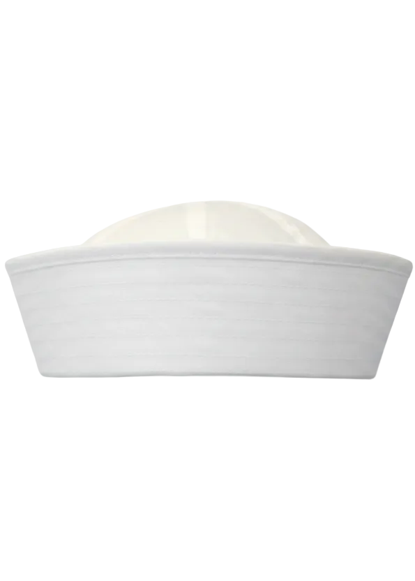 Adults White Ship Sailor Costume Gob Hat - main image