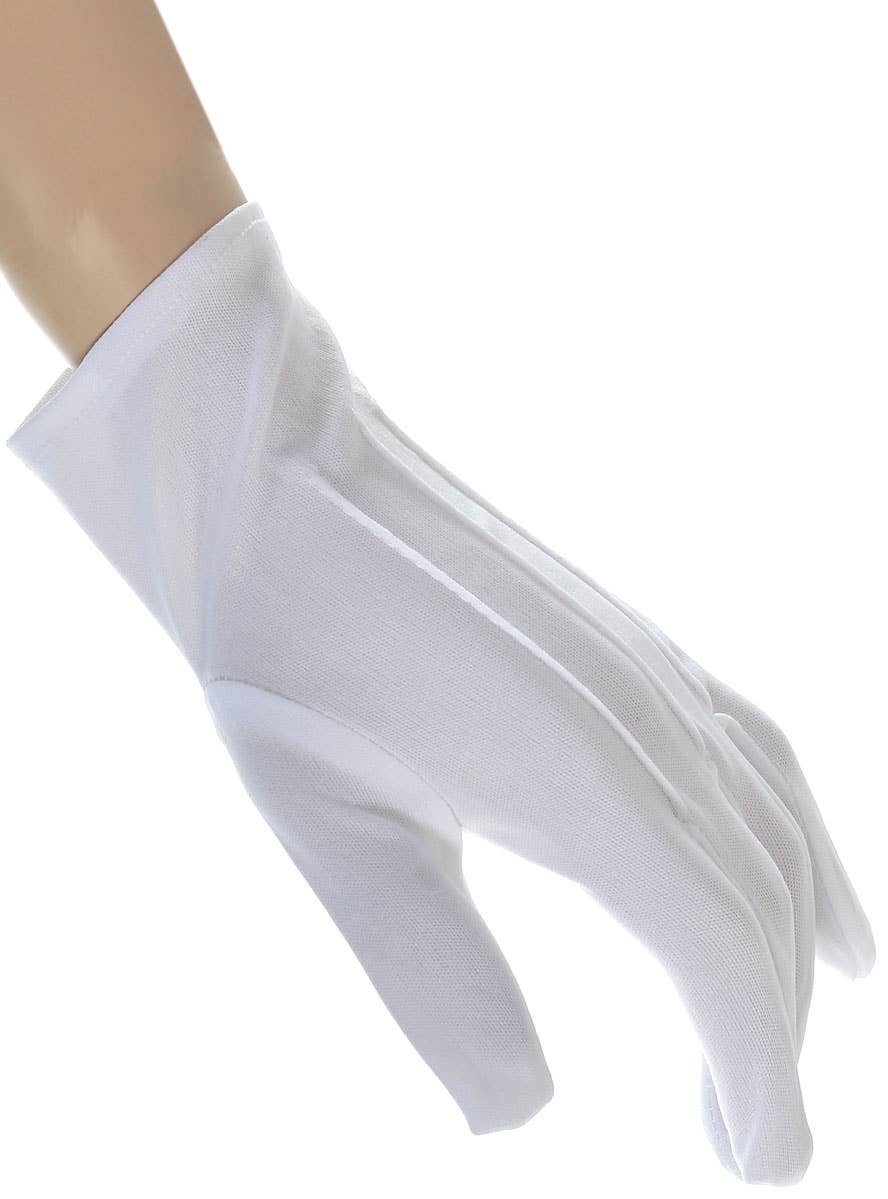 Image of Basic Short White Costume Gloves - Main Image