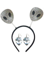 Main Image of Silver Alien Headband and Earrings Set