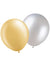 Image of Silver and Gold Chrome 8 Pack 30cm Latex Balloons