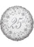 Image of Silver and White 46cm 25th Anniversary Balloon