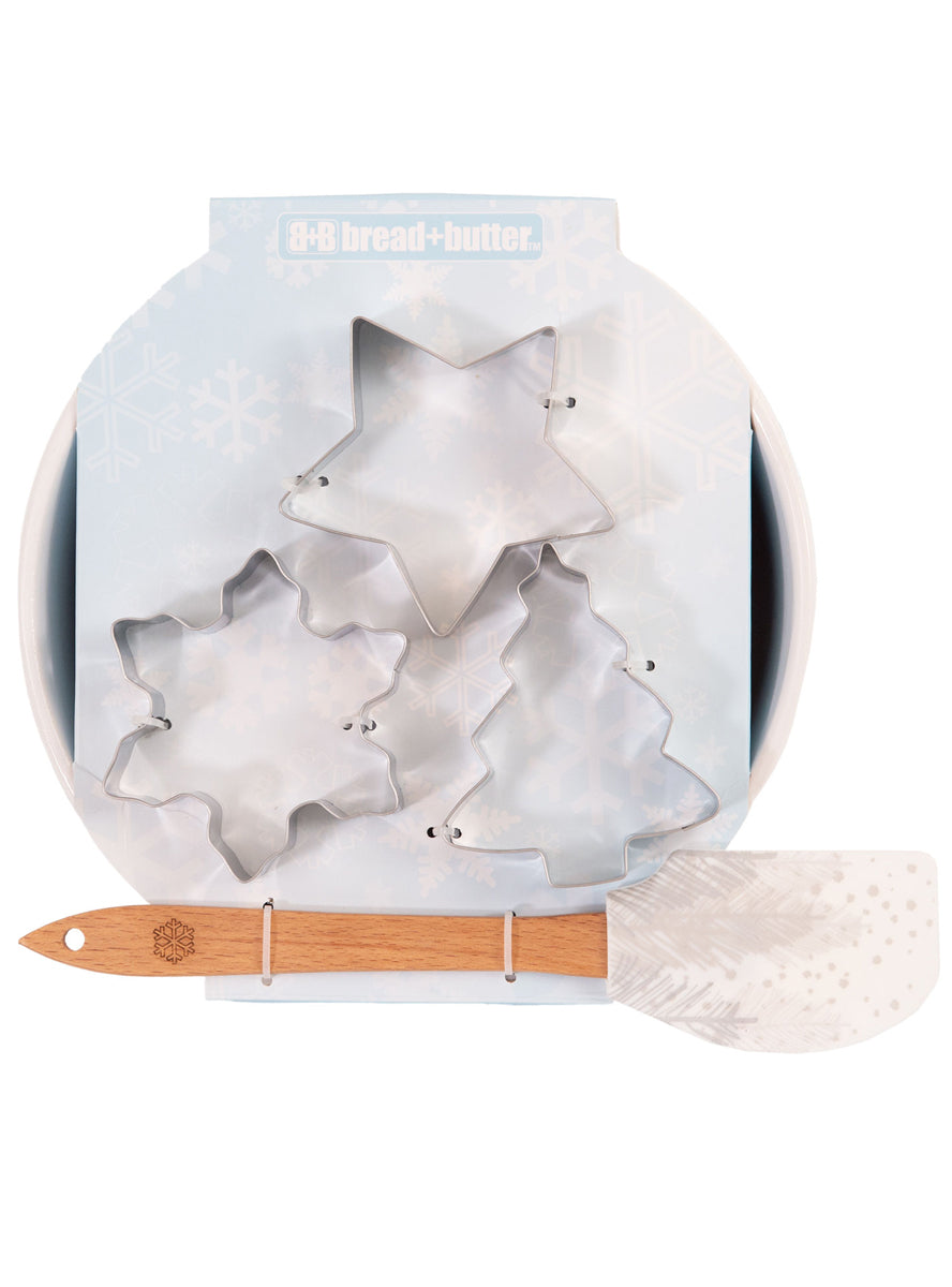 Silver Christmas Tree Printed Mini Mix Bowl Set with Cookie Cutters - Alternate Image 2