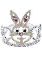 Image of Jewelled Silver Bunny Girl's Easter Costume Tiara