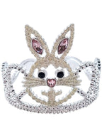 Silver Jewelled Bunny Girl's Easter Costume Tiara