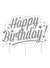 Image of Happy Birthday Silver Stars Birthday Cake Candle