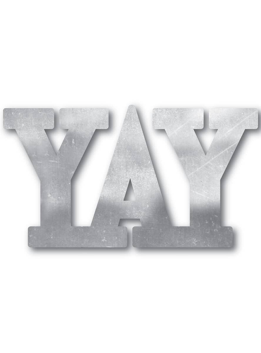 Image of Silver Metallic Jumbo YAY 30 Pack Confetti Scatters