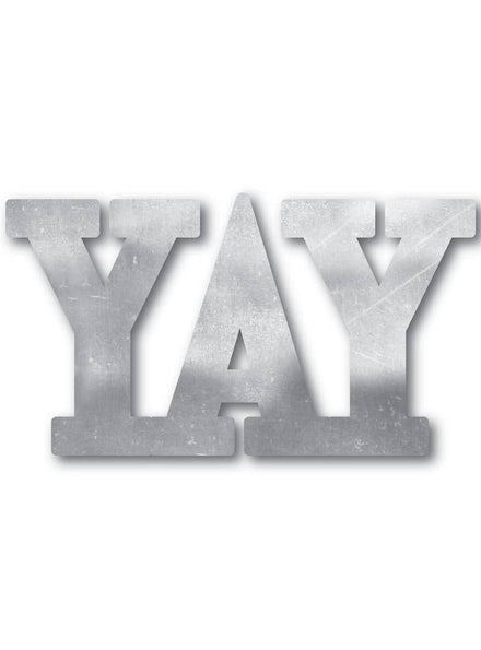 Image of Silver Metallic Jumbo YAY 30 Pack Confetti Scatters
