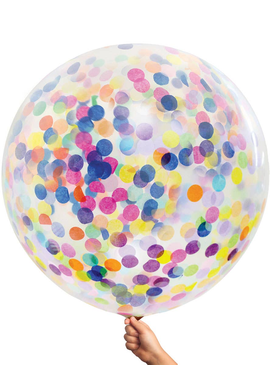 Jumbo 90cm Rainbow Confetti Filled Balloon Giant Balloon Jumbo 90cm Rainbow Confetti Filled Balloon Giant Balloon