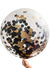Image of Rose Gold and Black Confetti Filled Jumbo 90cm Latex Balloon