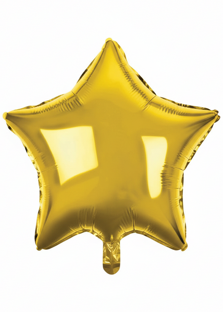 Single Gold Foil Star Balloon