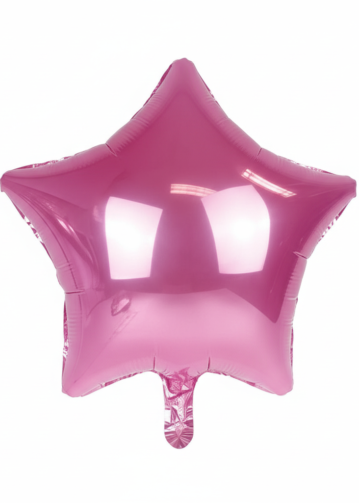 45cm Metallic Pink Star Foil Balloon