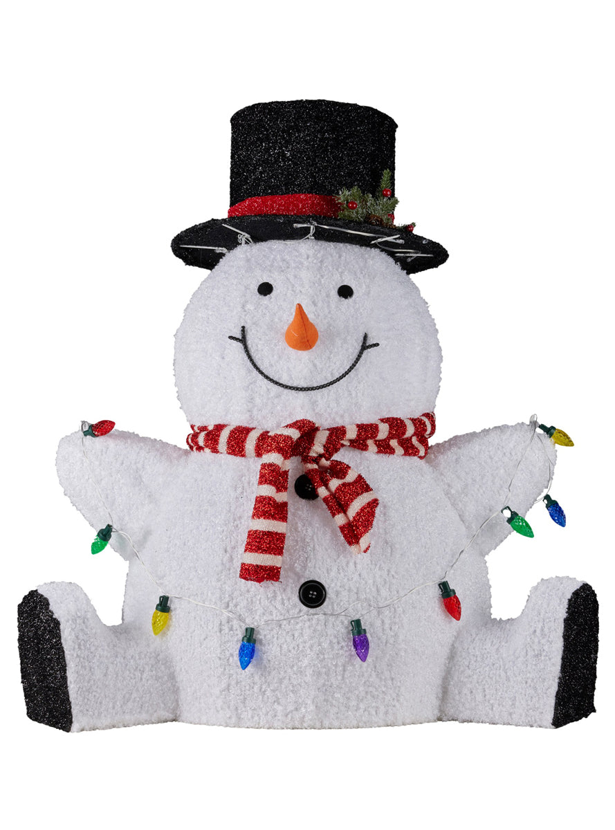Sitting Snowman 82cm 3D Christmas Light Decoration - Alternate Image 1