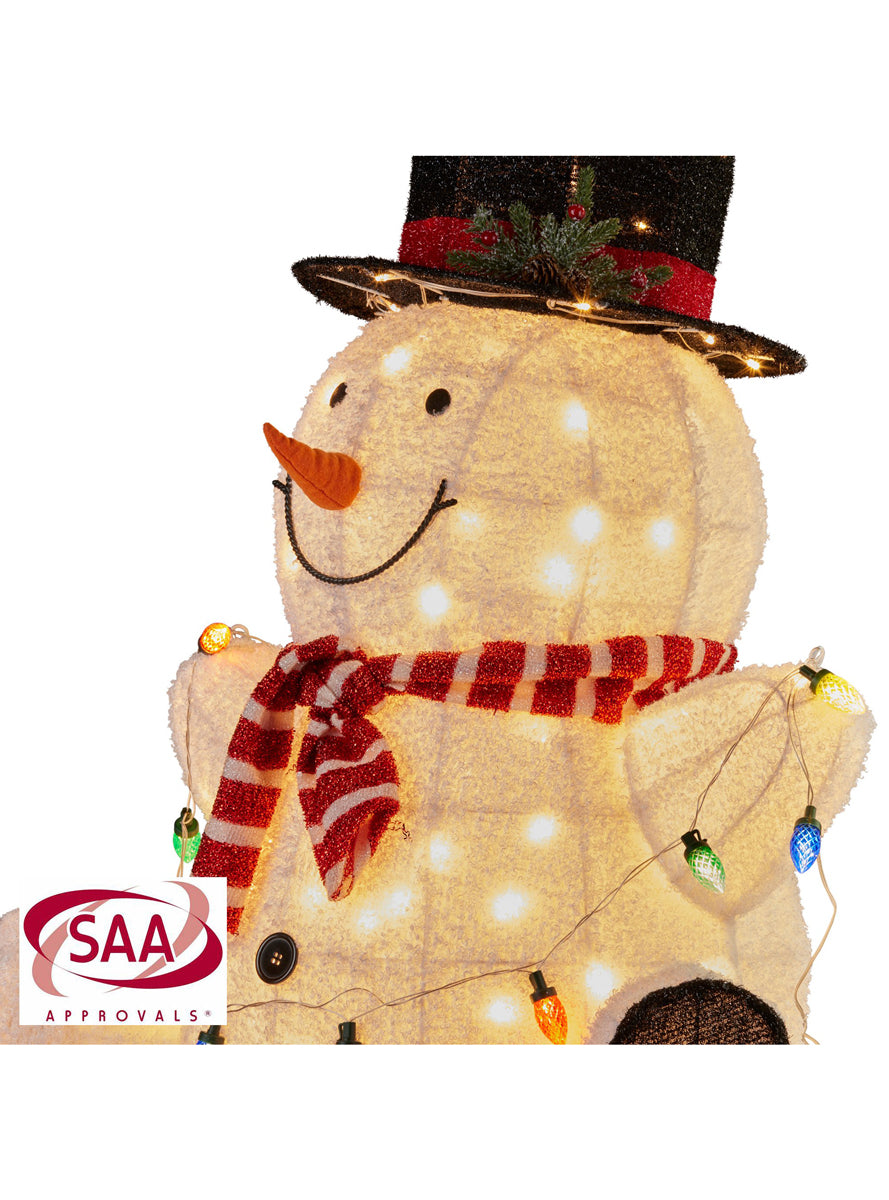 Sitting Snowman 82cm 3D Christmas Light Decoration - Info Image 2
