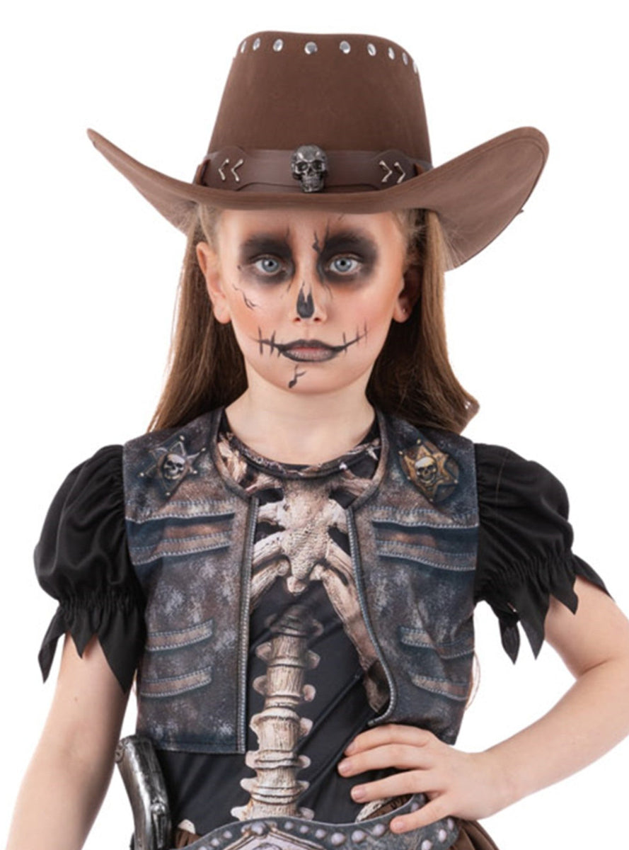 Wild West Skeleton Cowboy Hat for Kids - Main Image