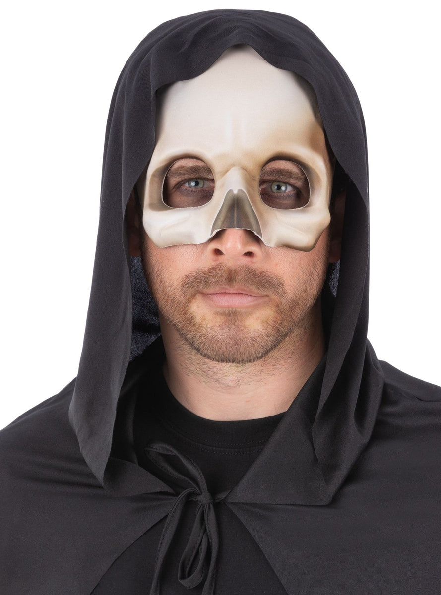 Half Face Halloween Skeleton Eye Mask - Main Image