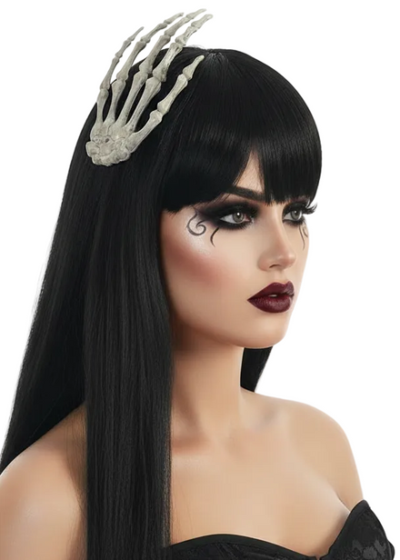 Skeleton Hand Hair Clip Halloween Accessory - Main Image