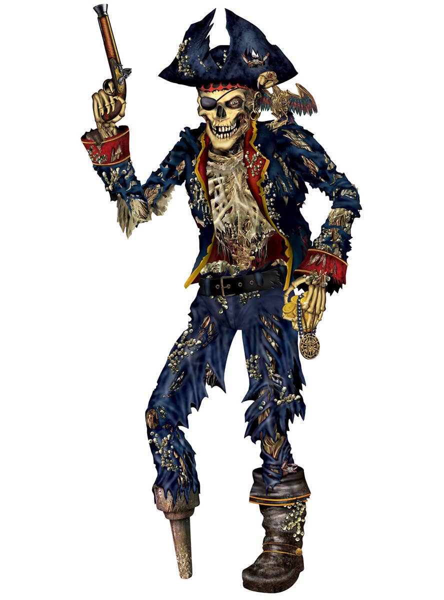 Image of Skeleton Pirate Cut Out Halloween Decoration