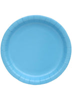 Image of Sky Blue 20 Pack 23cm Round Paper Plates