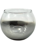 Image of Silver Shadowed Glass 6cm x 8cm Candle Holder - Main Image